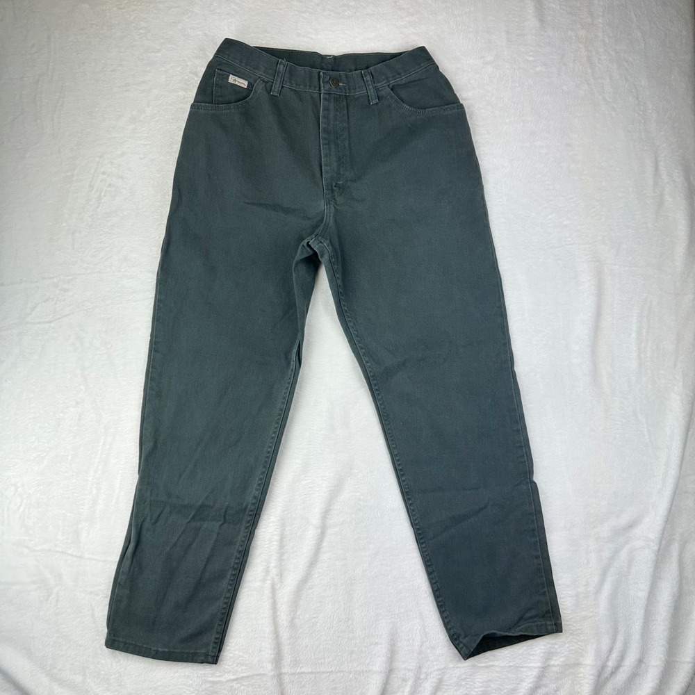 Wrangler Jeans Womens 12x30 Straight High Rise Gray VTG Mom Pants Cotton